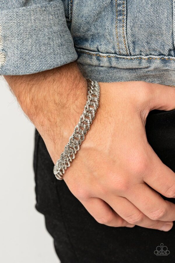 Paparazzi Bracelet ~ On The Up and UPPERCUT - Silver