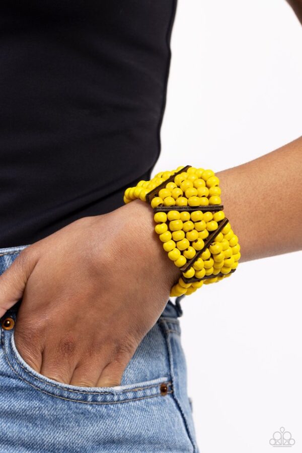 Paparazzi Bracelet ~ Way Off TROPIC - Yellow