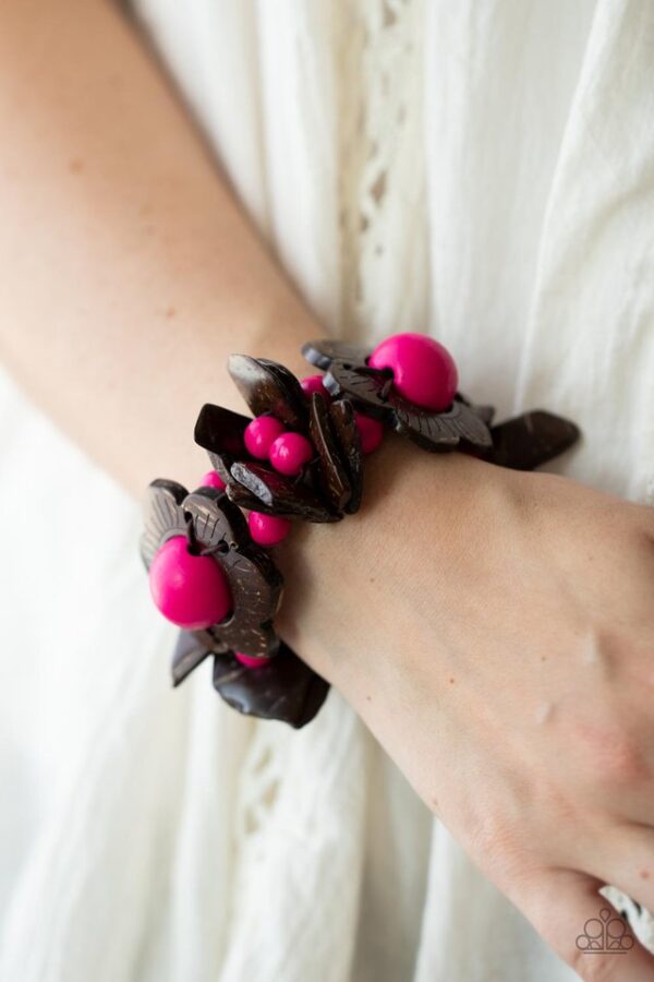 Paparazzi Bracelet ~ Mediterranean Mangrove - Pink