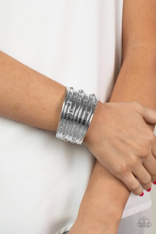 Paparazzi Bracelet ~ Mechanical Motif - Silver