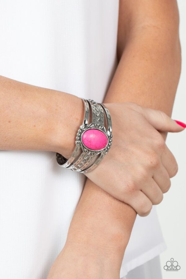 Paparazzi Bracelet ~ Mojave Mecca - Pink