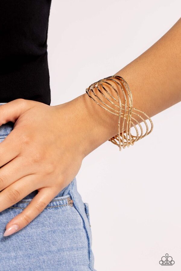 Paparazzi Bracelet ~ WIRE Away - Gold