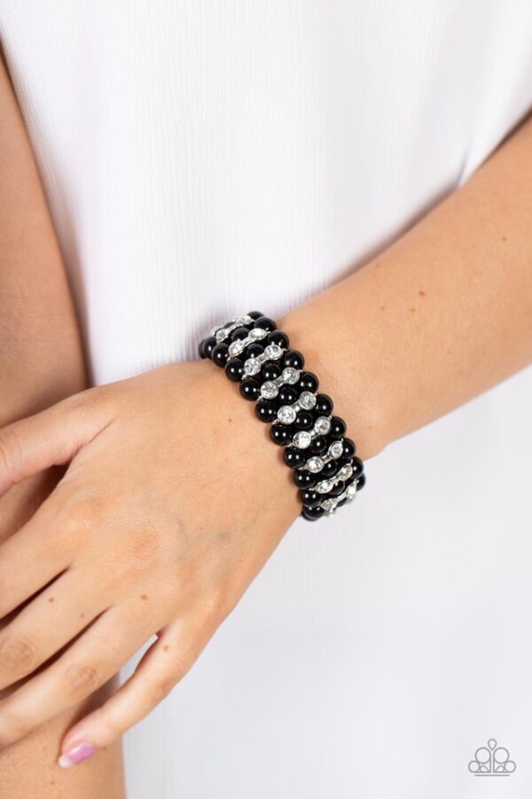 Paparazzi Bracelet ~ Eiffel Tower Elegance - Black