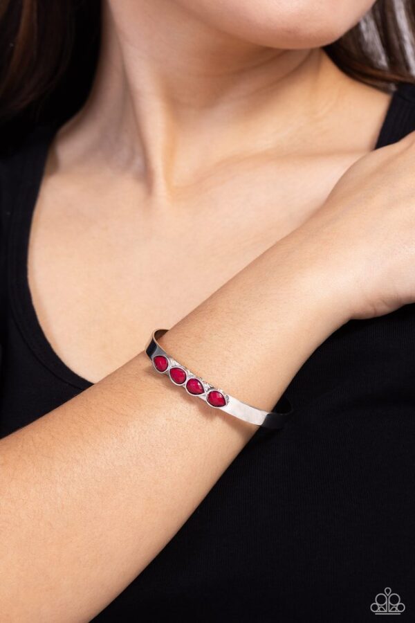 Paparazzi Bracelet ~ Prismatically Petite - Red