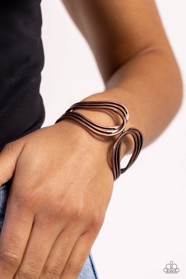 Paparazzi Bracelet ~ Shockwave Attitude - Copper