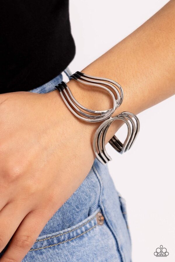 Paparazzi Bracelet ~ Shockwave Attitude - Silver