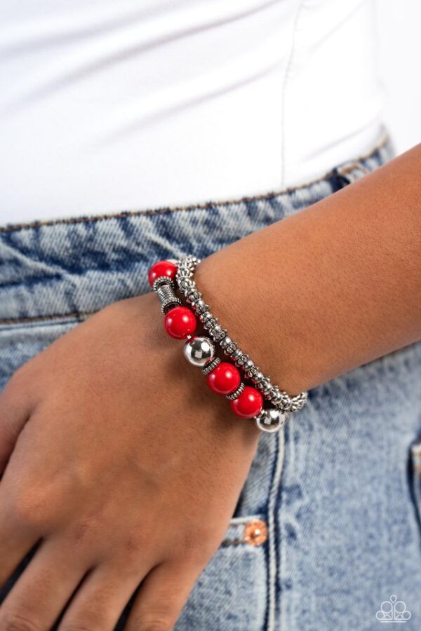 Paparazzi Bracelet ~ Walk This SWAY - Red