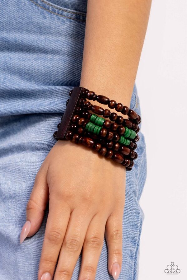 Paparazzi Bracelet ~ Paradise Palazzo - Green