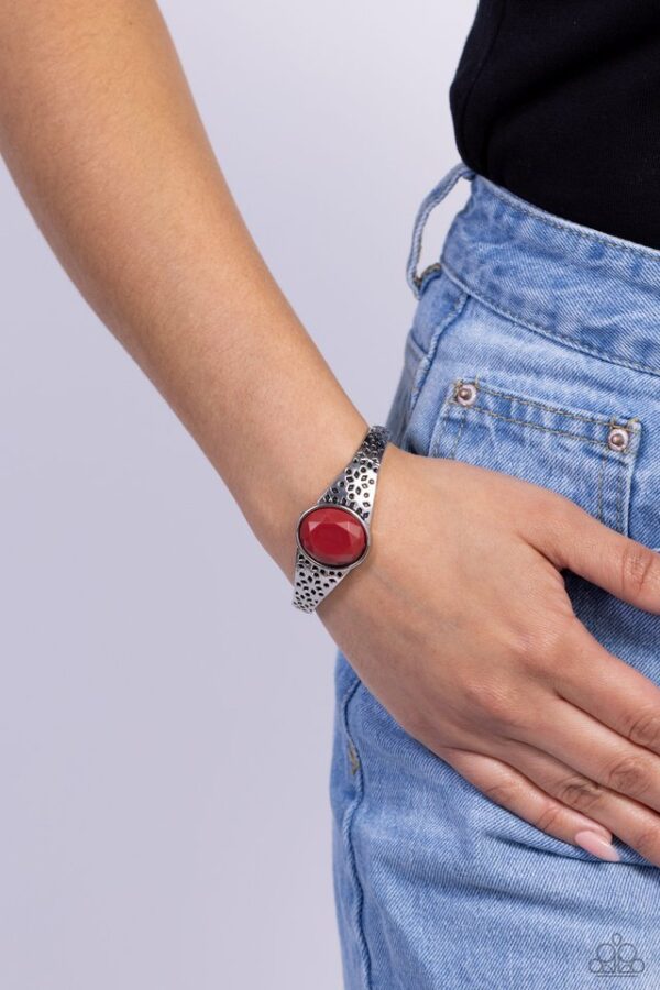 Paparazzi Bracelet ~ Over POP-ulated - Red