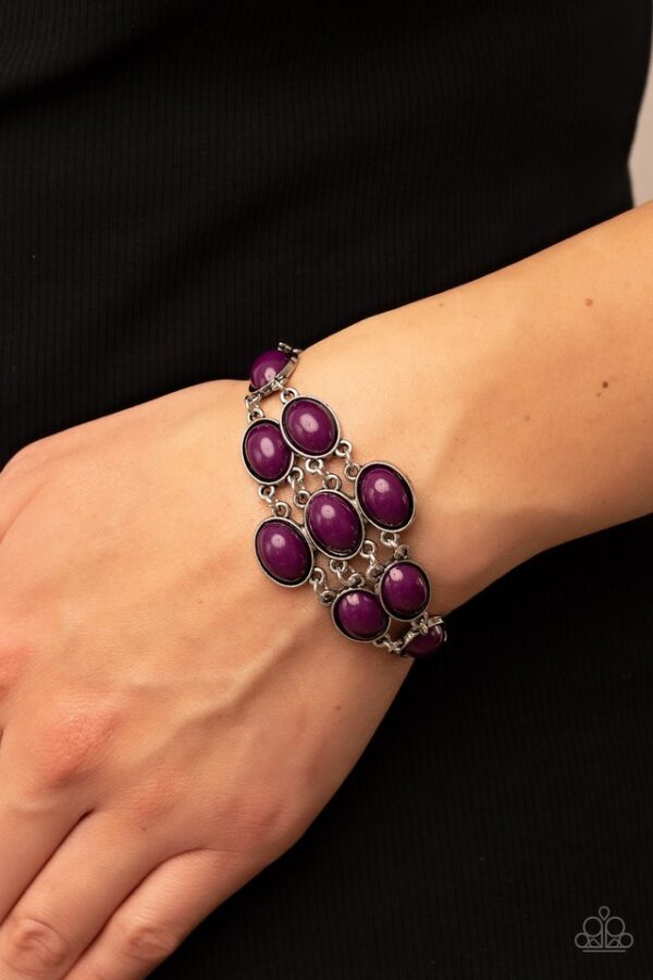 Paparazzi Bracelet ~ Color Wheel Garden - Purple