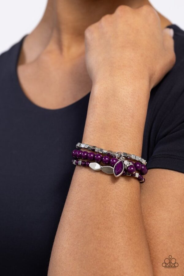 Paparazzi Bracelet ~ Redefined Romance - Purple