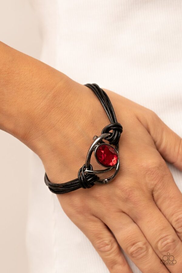 Paparazzi Bracelet ~ Keep Your Distance - Red