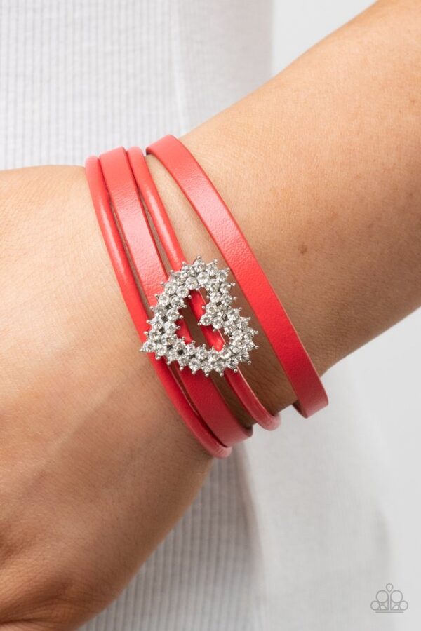 Paparazzi Bracelet ~ Wildly in Love - Red