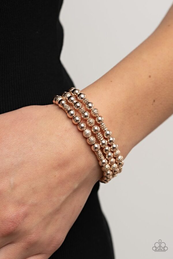 Paparazzi Bracelet ~ Boundless Boundaries - Rose Gold