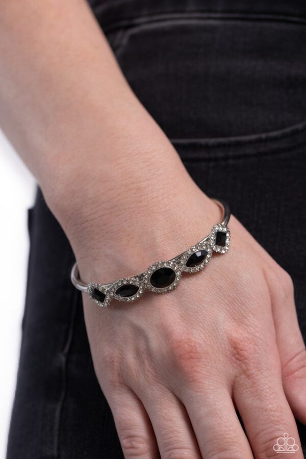 Paparazzi Bracelet ~ Simmer on GLOW - Black