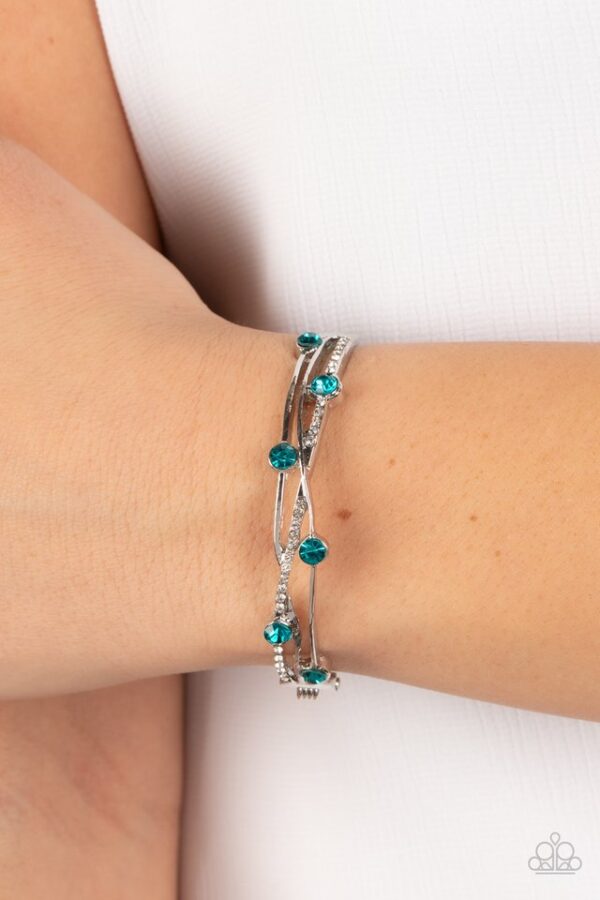 Paparazzi Bracelet ~ Slammin Sparkle - Blue