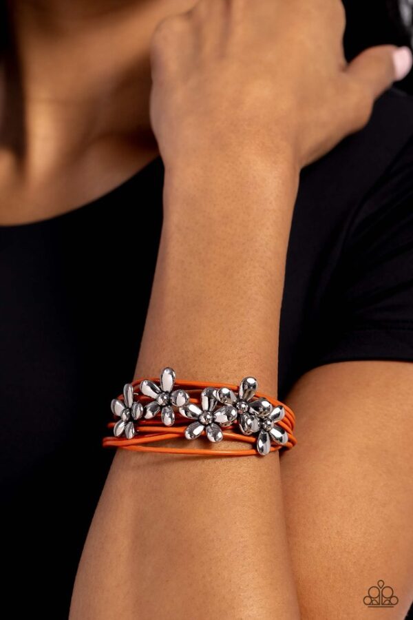 Paparazzi Bracelet ~ Here Comes the BLOOM - Orange