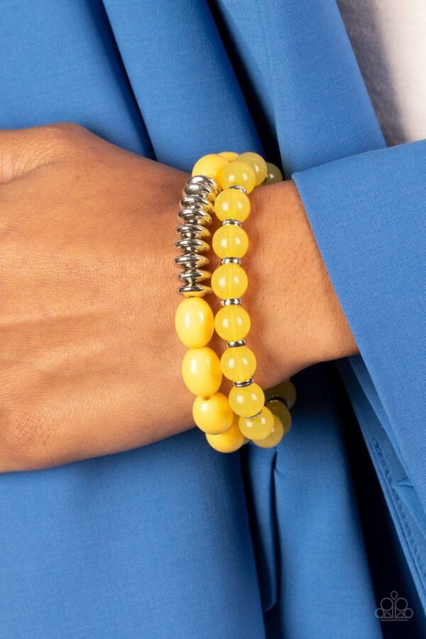 Paparazzi Bracelet ~ La Vida Vacation - Yellow