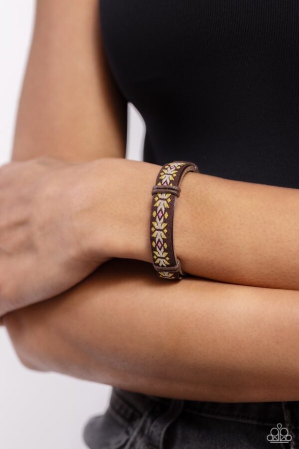 Paparazzi Bracelet ~ Trailblazing Textiles - Yellow