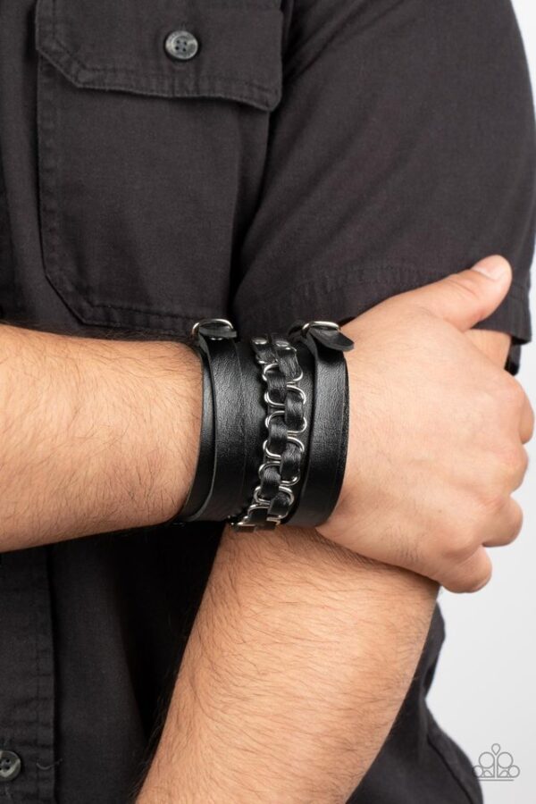 Paparazzi Bracelet ~ Rocker Attitude - Black