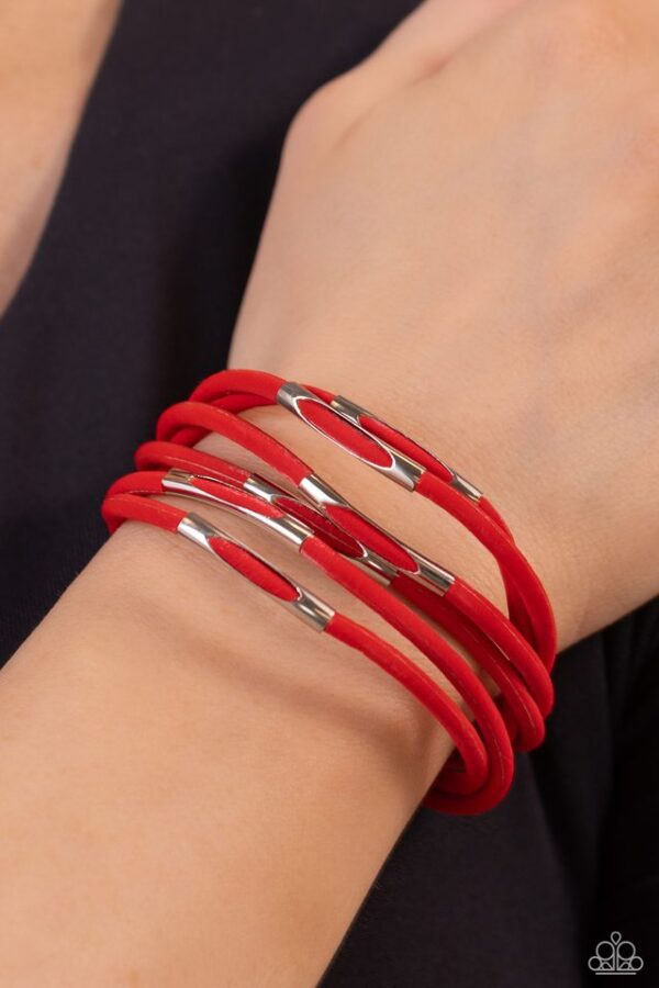 Paparazzi Bracelet ~ Magnetic Personality - Red