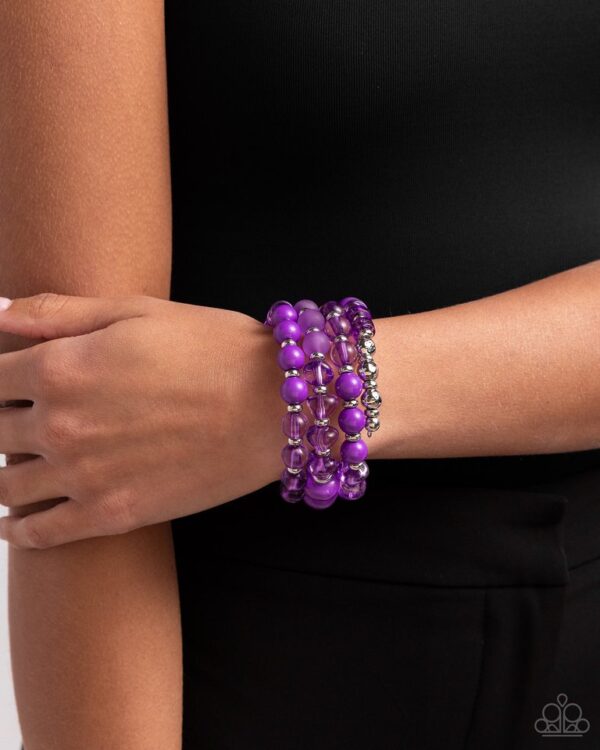 Paparazzi Bracelet ~ Colorful Charade - Purple