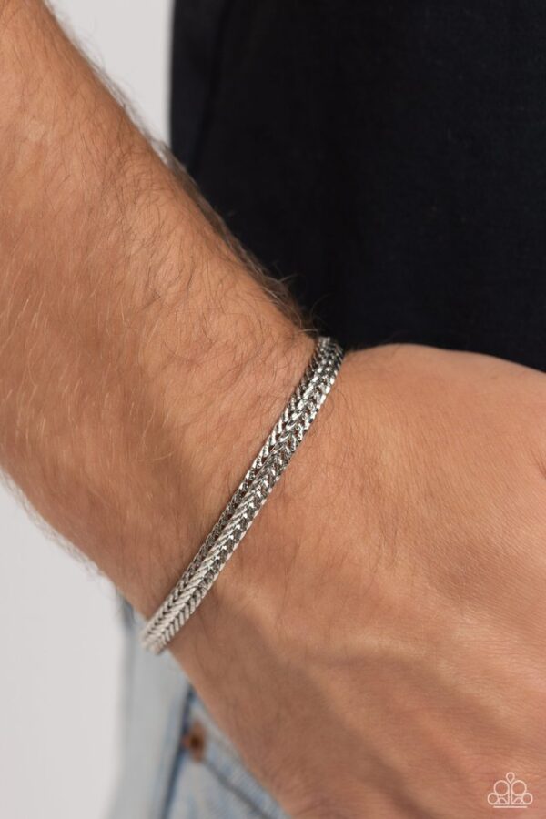 Paparazzi Bracelet ~ Cable Train - Silver