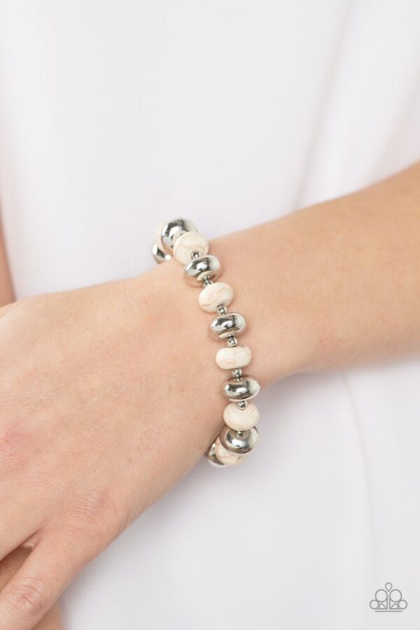 Paparazzi Bracelet ~ Stone Age Aesthetic - White