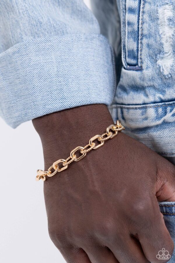 Paparazzi Bracelet ~ Double Clutch - Gold