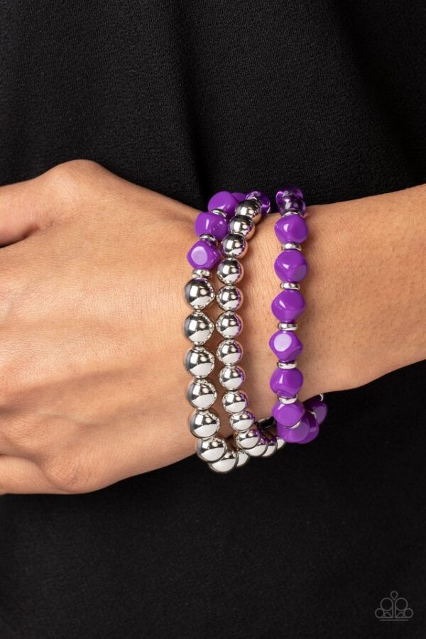 Paparazzi Bracelet ~ Summer Sabbatical - Purple