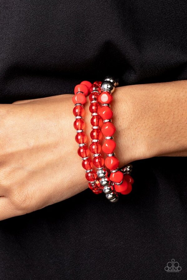 Paparazzi Bracelet ~ Summer Sabbatical - Red