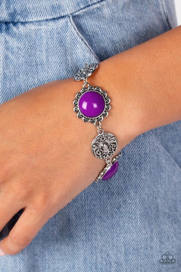 Paparazzi Bracelet ~ Positively Poppy - Purple