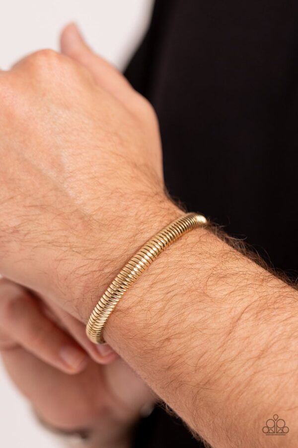 Paparazzi Bracelet ~ Let It RIB - Gold