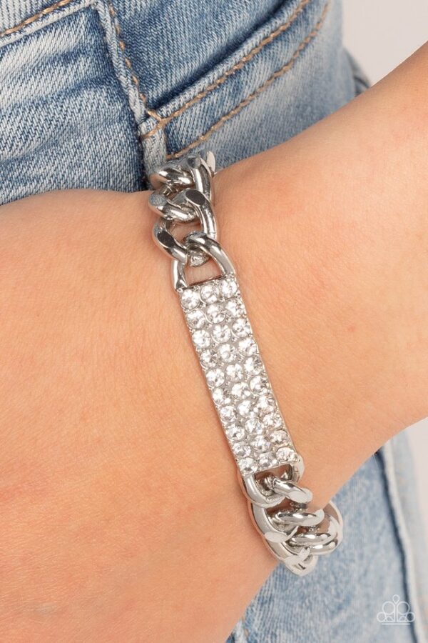 Paparazzi Bracelet ~ Icy Impact - White