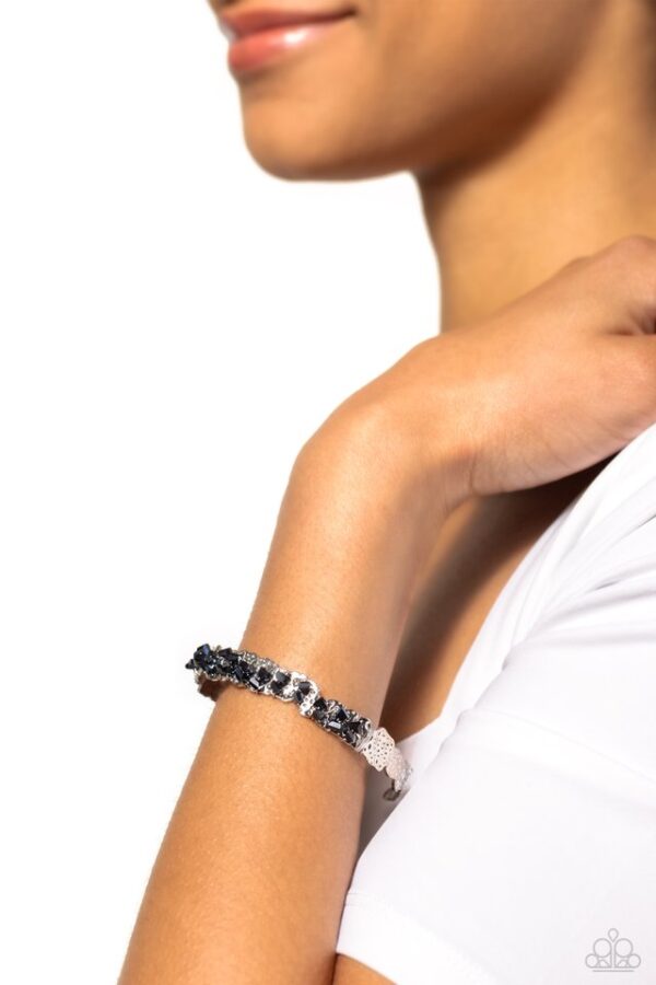 Paparazzi Bracelet ~ Enticingly Icy - Blue