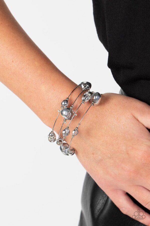 Paparazzi Bracelet ~ Optical Auras - Silver