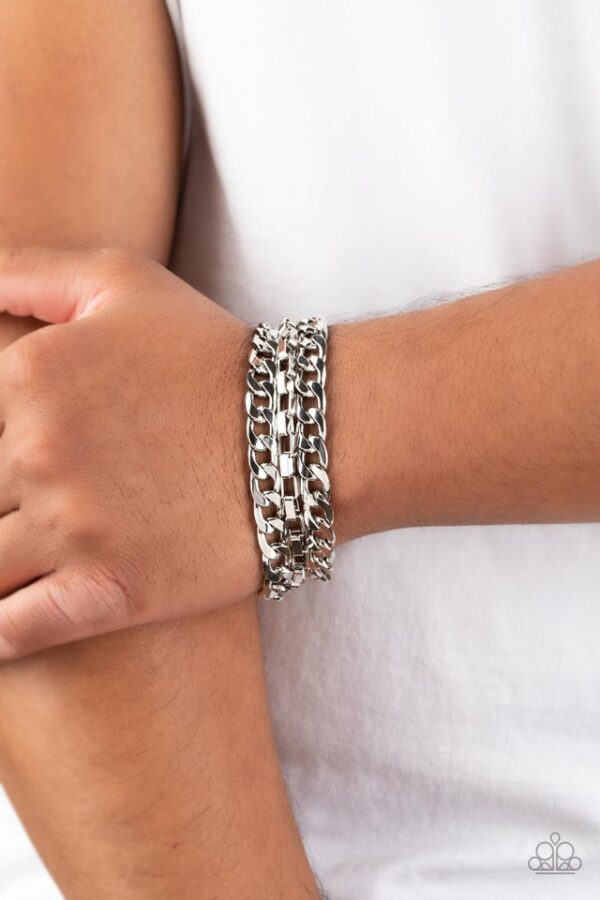 Paparazzi Bracelet ~ Heavy Duty - Silver