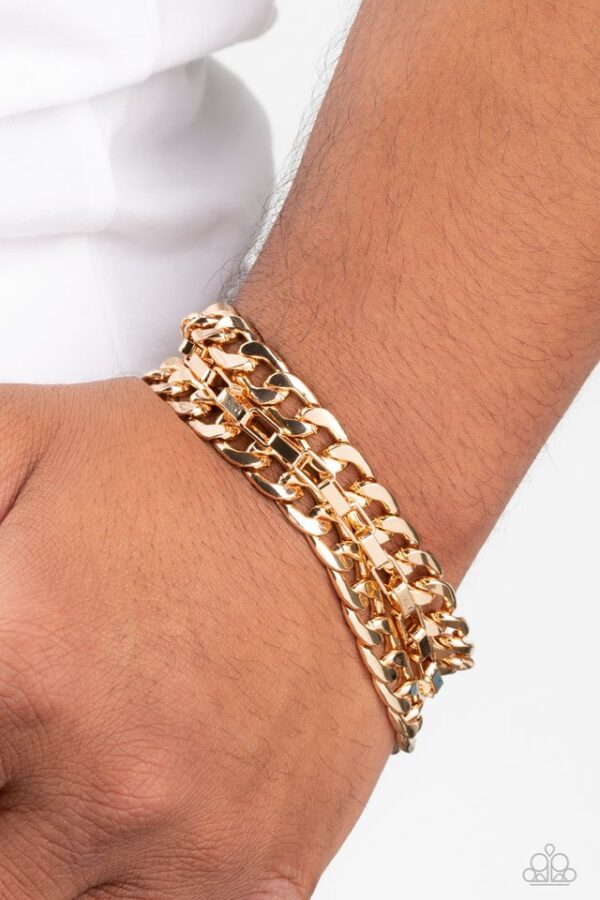 Paparazzi Bracelet ~ Heavy Duty - Gold