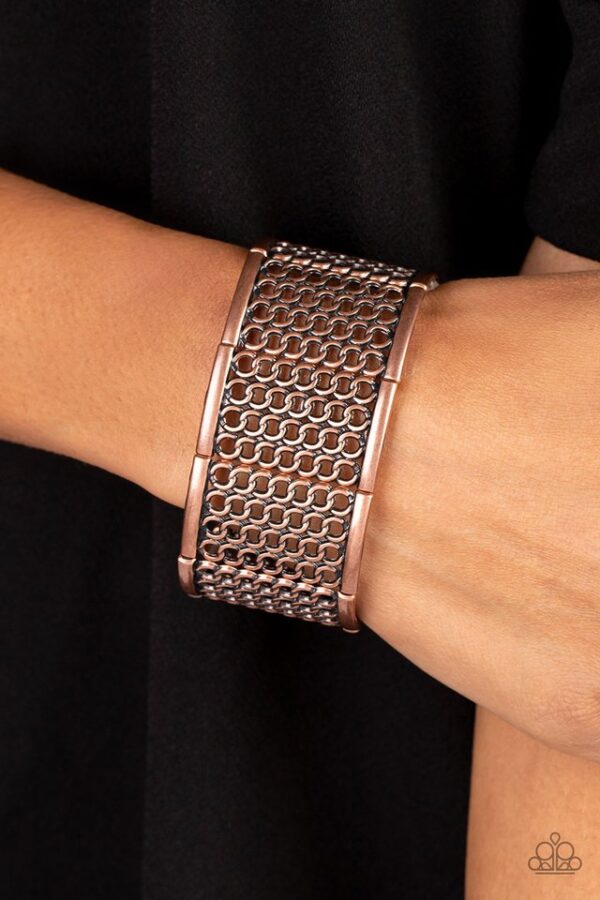 Paparazzi Bracelet ~ Camelot Couture - Copper