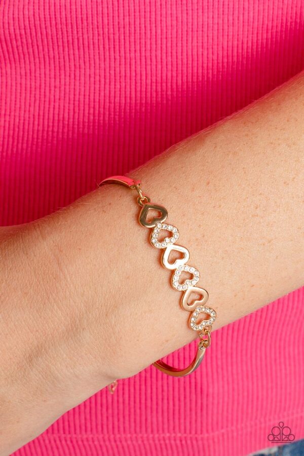 Paparazzi Bracelet ~ Attentive Admirer - Gold