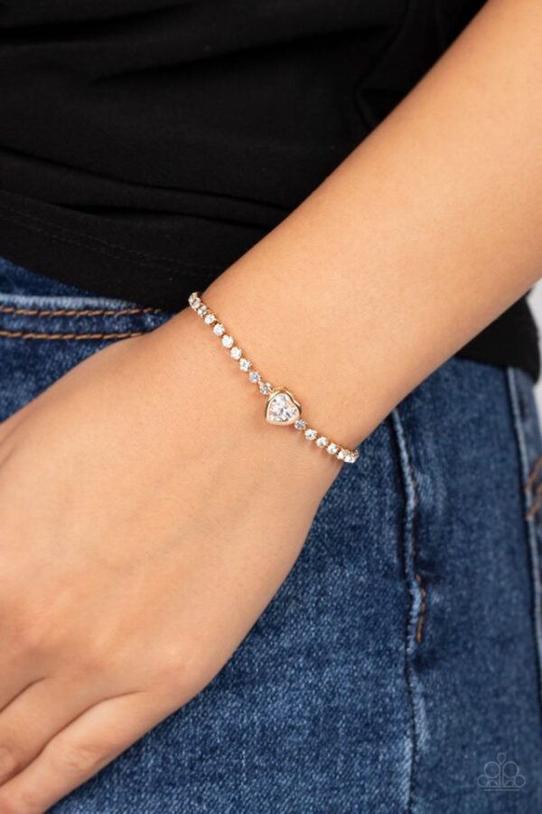 Paparazzi Bracelet ~ Mirrored Love - Gold