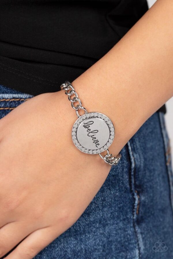 Paparazzi Bracelet ~ Hope and Faith - Silver