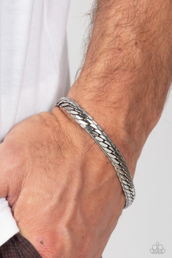 Paparazzi Bracelet ~ Cargo Couture - Silver