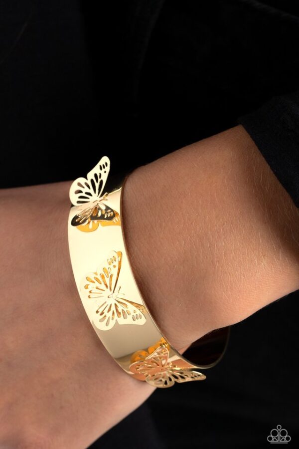 Paparazzi Bracelet ~ Magical Mariposas - Gold