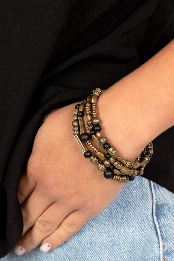 Paparazzi Bracelet ~ Jungle Jubilee - Brass