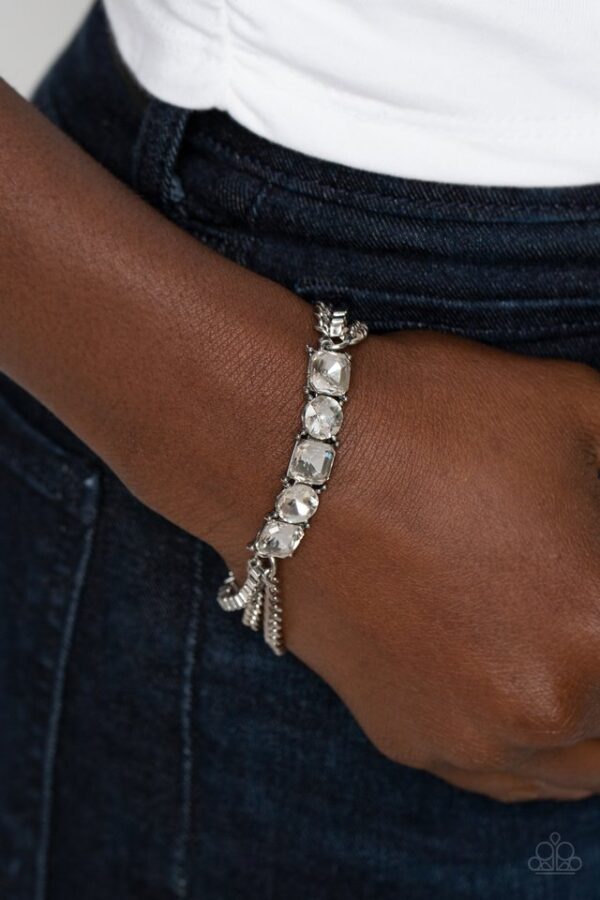 Paparazzi Bracelet ~ Tyrant Treasure - White