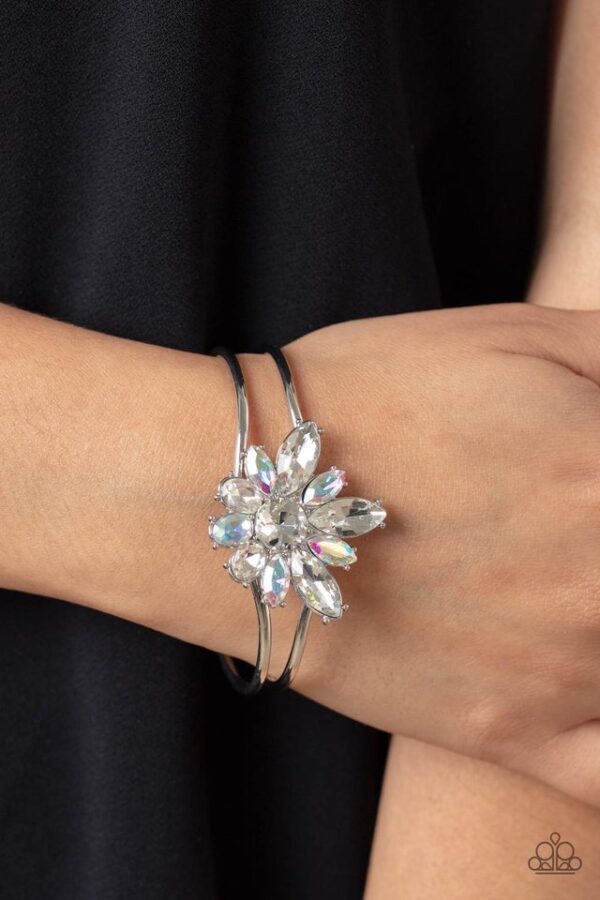 Paparazzi Bracelet ~ Chic Corsage - White