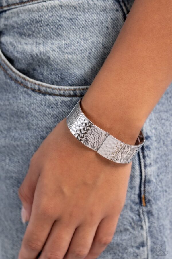 Paparazzi Bracelet ~ Textured Traveler - Silver