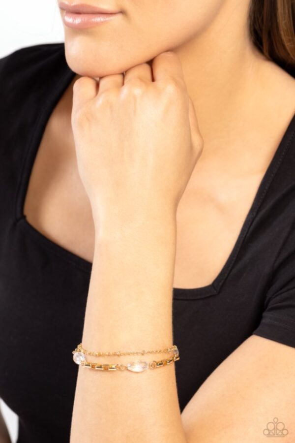 Paparazzi Bracelet ~ Business Brunch - Gold