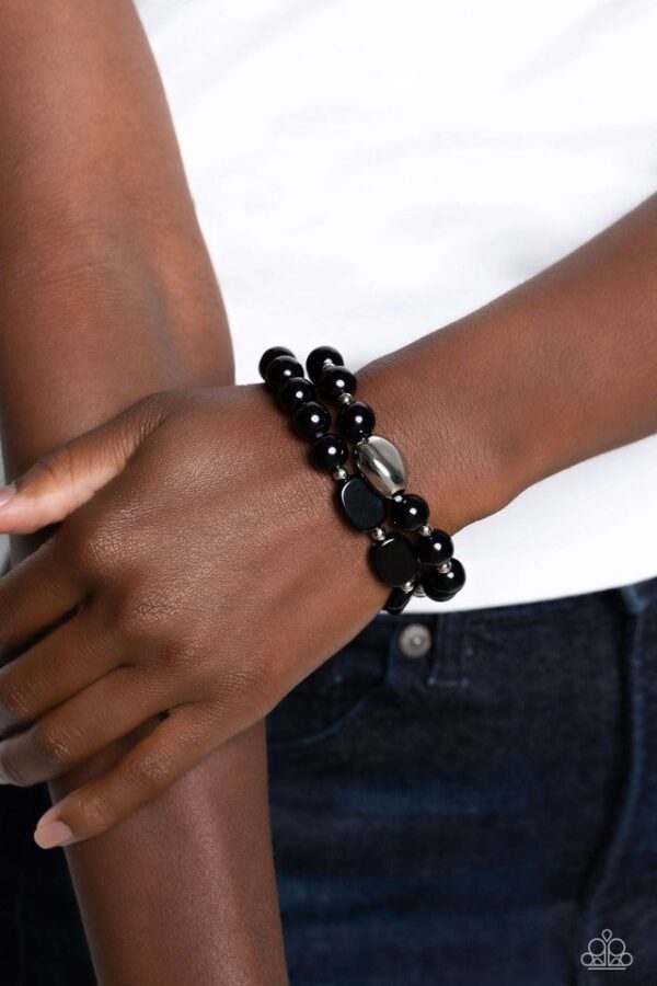 Paparazzi Bracelet ~ Roadhouse Renegade - Black